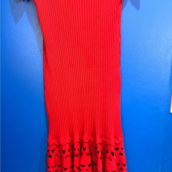 Jonathan Simkhai Vibrant Red Midi Dress - Picture 13 of 14